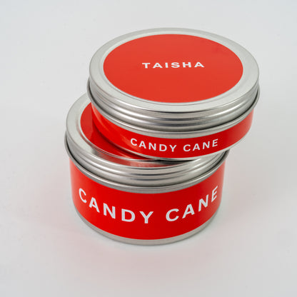 CANDY CANE - CANDLE TIN