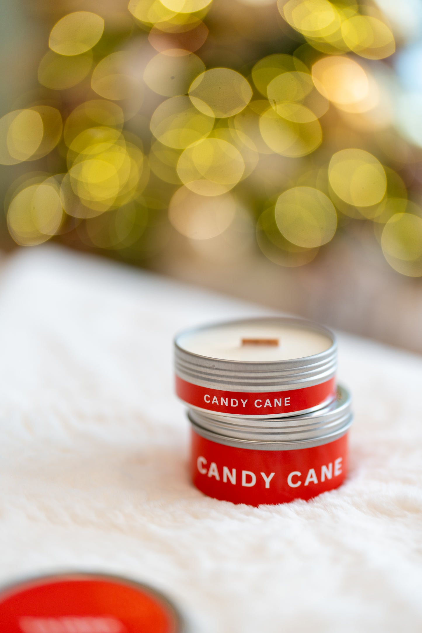 CANDY CANE - CANDLE TIN